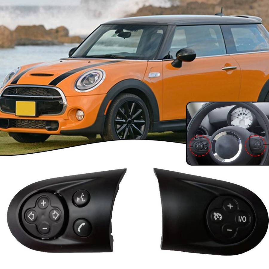 1 Pair Steering Wheel Control Switch Cover For MINI For Cooper R55 R56 R60 07-14
