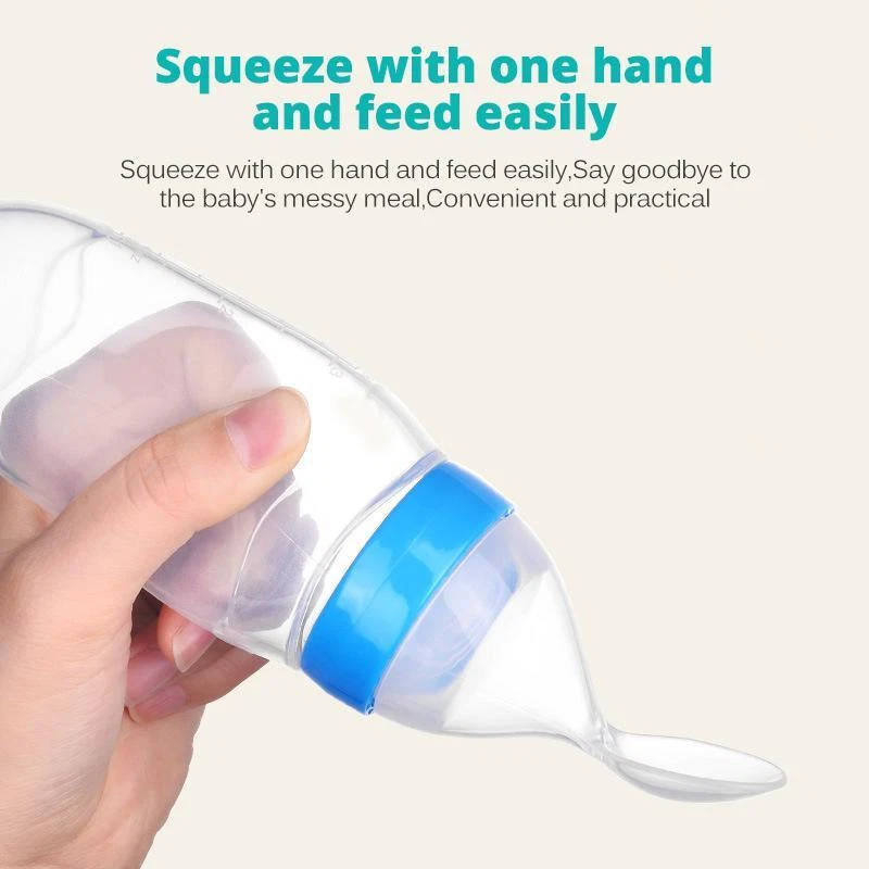 Baby Silicone Squeeze Feeding Bottle