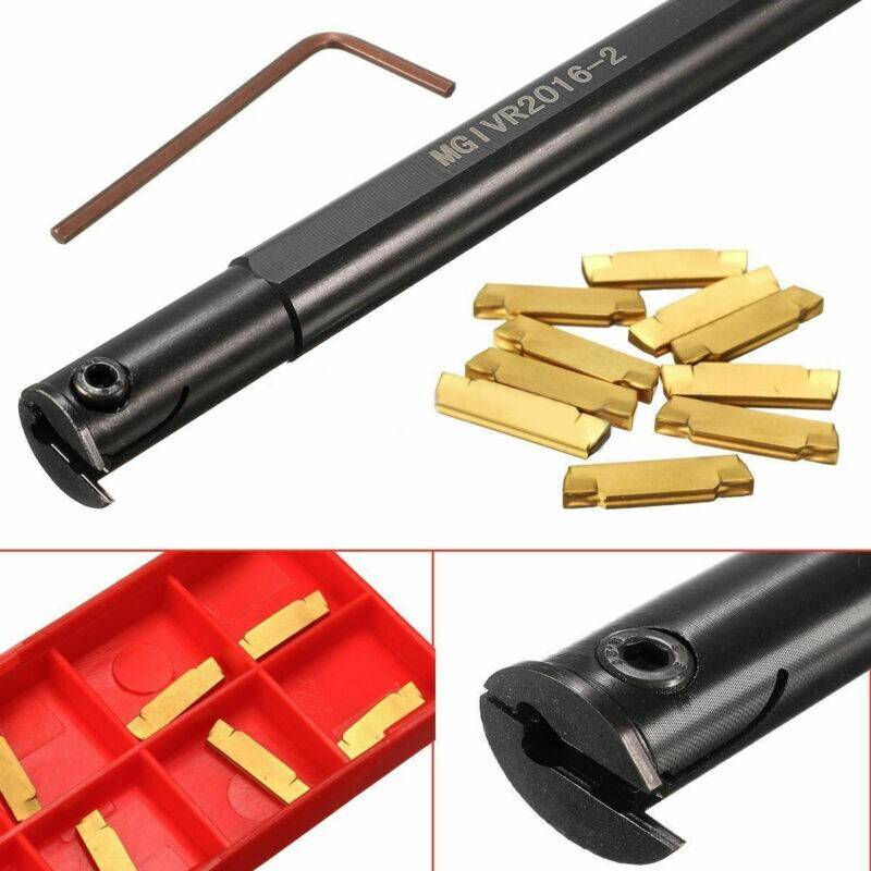 MGIVR2016-2 Lathe Turning Tool Boring Bar Holder & MGMN200 Inserts & Wrench-Set