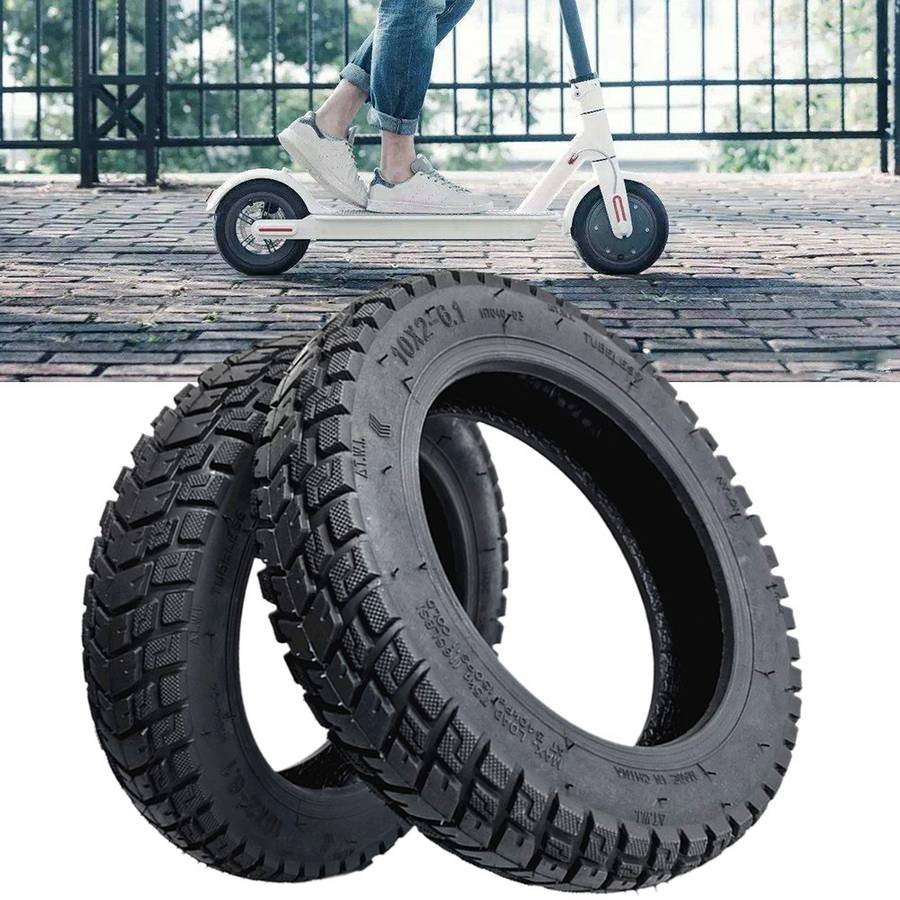 10 Inch 10x2-6.1 Tubeless Tyre Thickened Off-Road Tire Electric Scooter Refit
