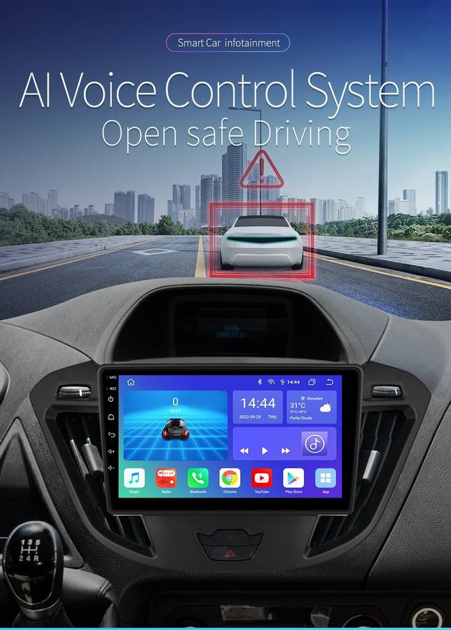 Car GPS Radio Carplay 9" Android 13 For Ford Transit Tourneo Custom 2013-2021 BT