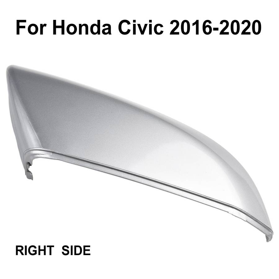 Right Passenger Side Silver Mirror Cover Cap Replace For Civic 2016-2020