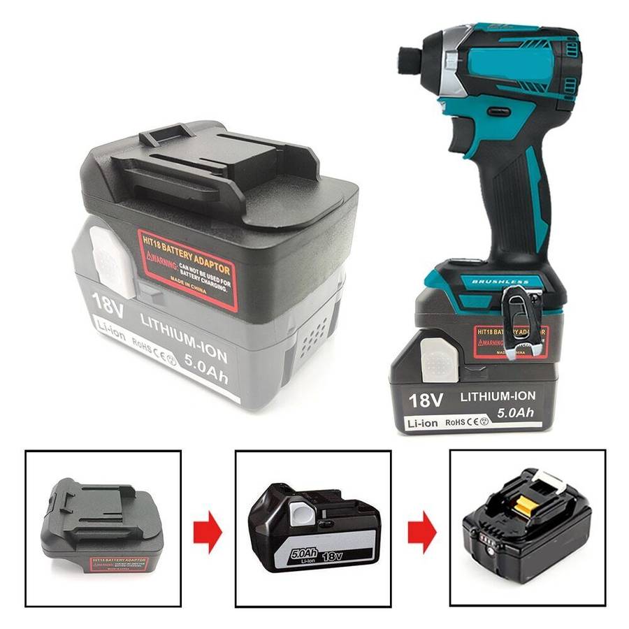 Battery Adapter For Hitachi 18V Battery Convert to For Makita 18V Power Tools