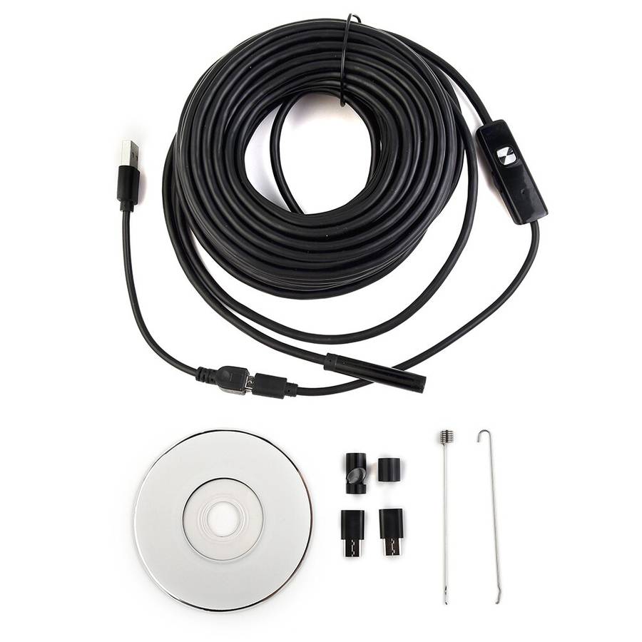 15m/50 Pipe Inspection Camera Video Ft Sewer Drain Cleaner Waterproof