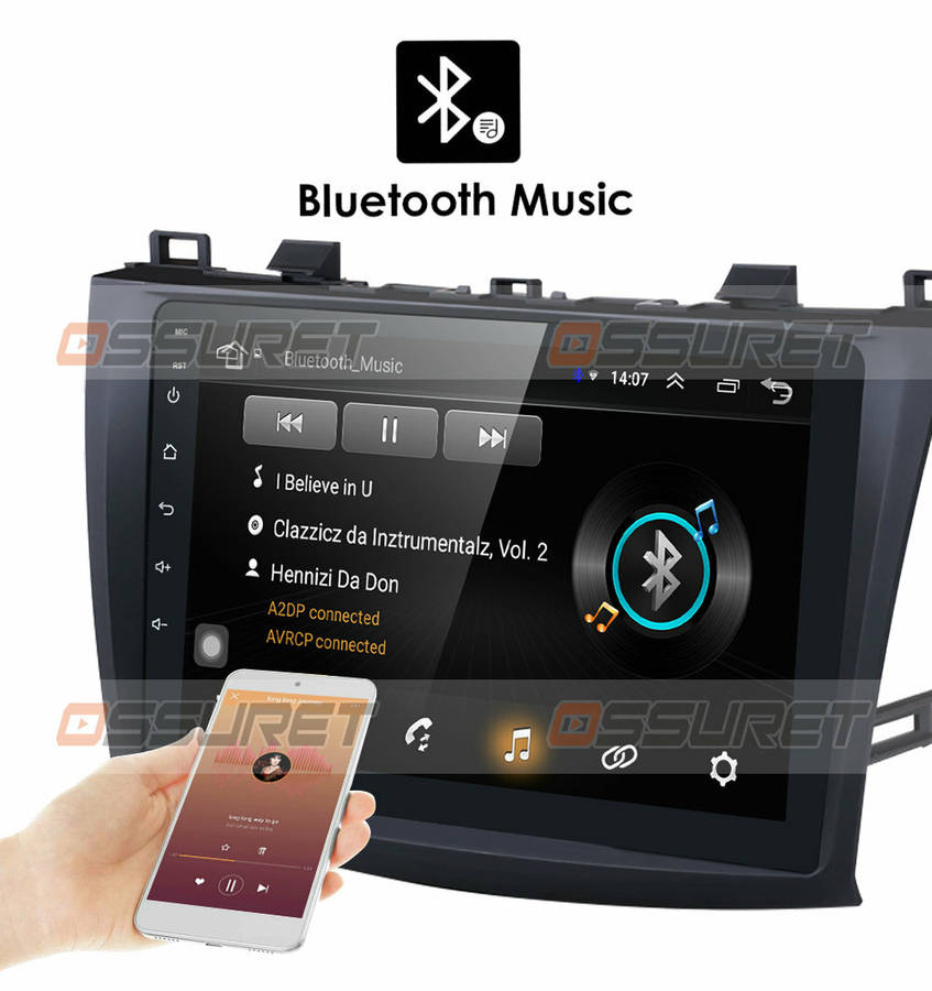 For Mazda 3 2010-2013 Car Radio 9" Android 9.0 2Din GPS Navi Stereo Wifi DAB+Cam