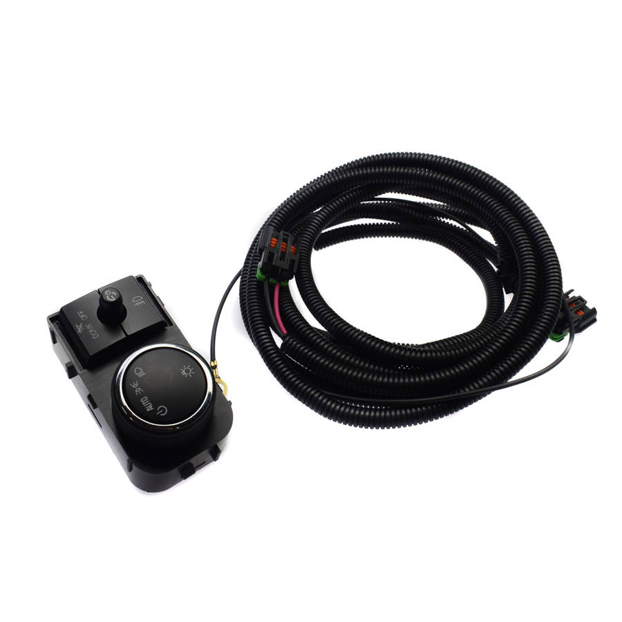 Headlight Lamp Switch & Wiring Harness For Chevy Silverado GMC Sierra 25858705
