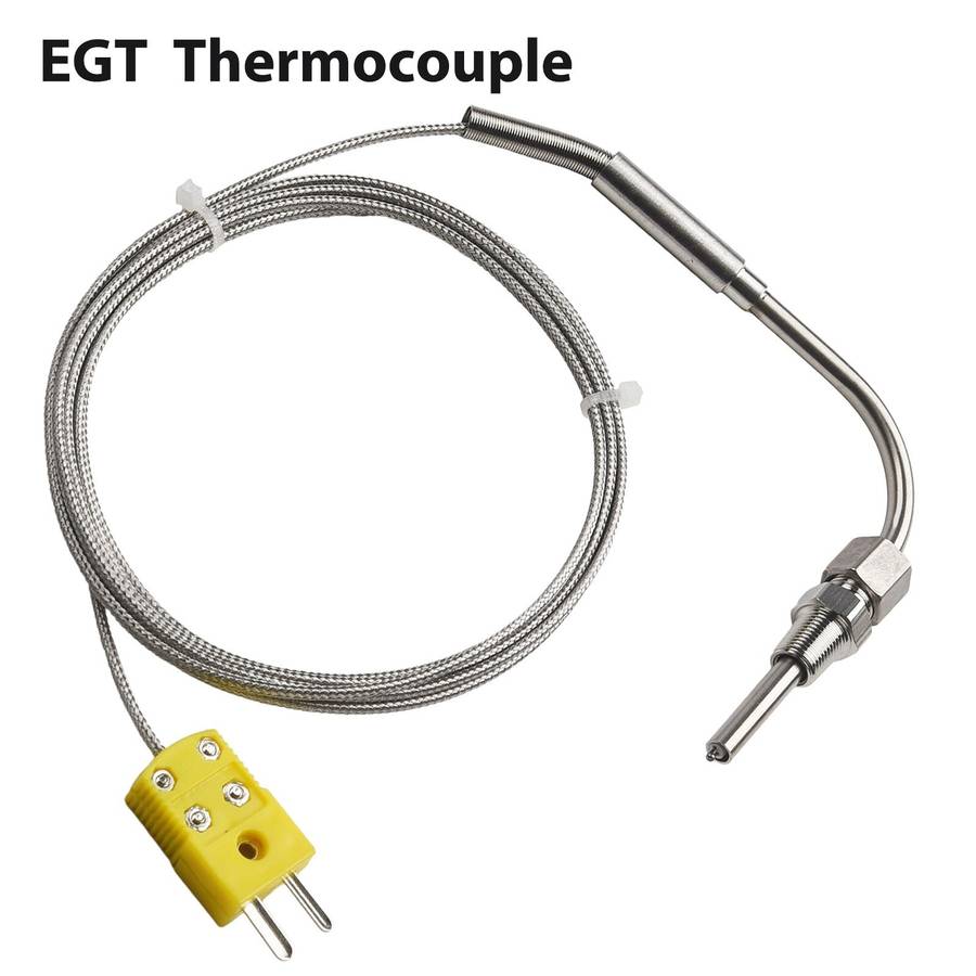EGT Thermocouple For Exhaust Gas Temp Probe With Exposed Tip & Connector K-Type