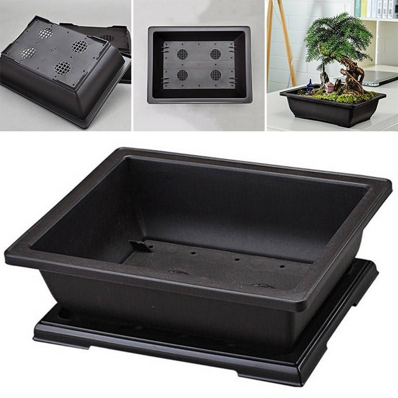 Large Size Flower Pot Rectangle Bonsai Nursery Balcony Garden Container
