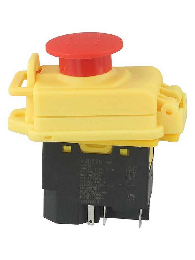 5Pin Electromagnetic Pushbutton Switch KJD17B For Safe Lathe Operation