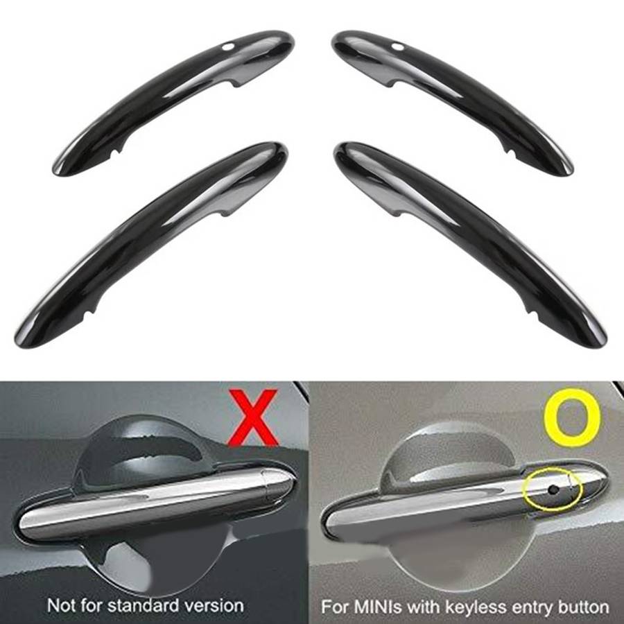 4 Piece Set Door Handle Covers For MINI For Cooper F55 F60 Gloss-Black