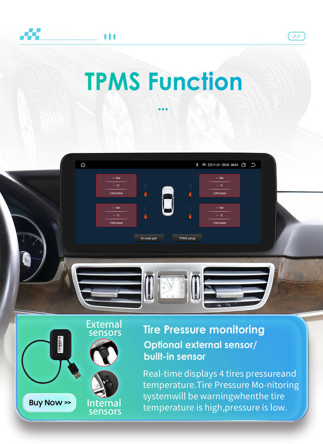 Android 13 CarPlay Radio GPS for Mercedes Benz E-Class W212 S212 E300 E350 4Core