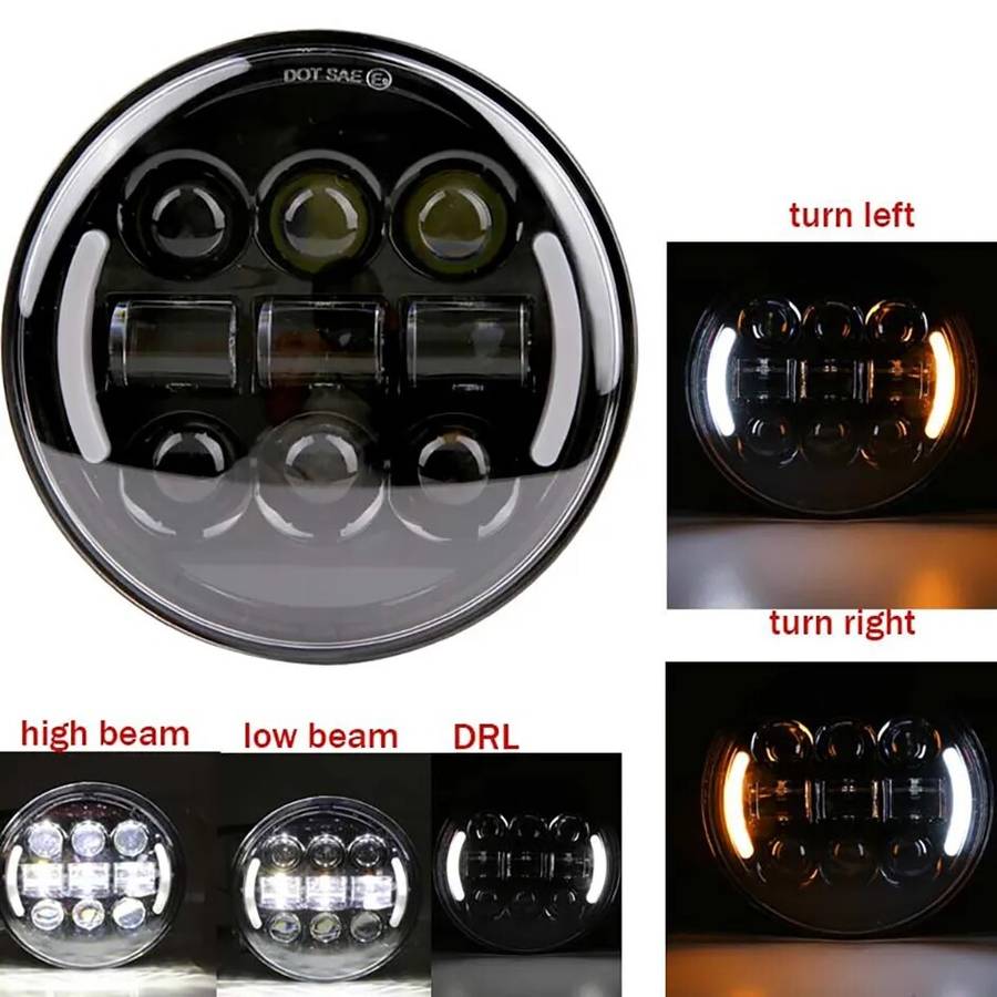 5.75" LED Headlight Assembly For Triumph Speed/Street Triple Thunderbird Rocket3