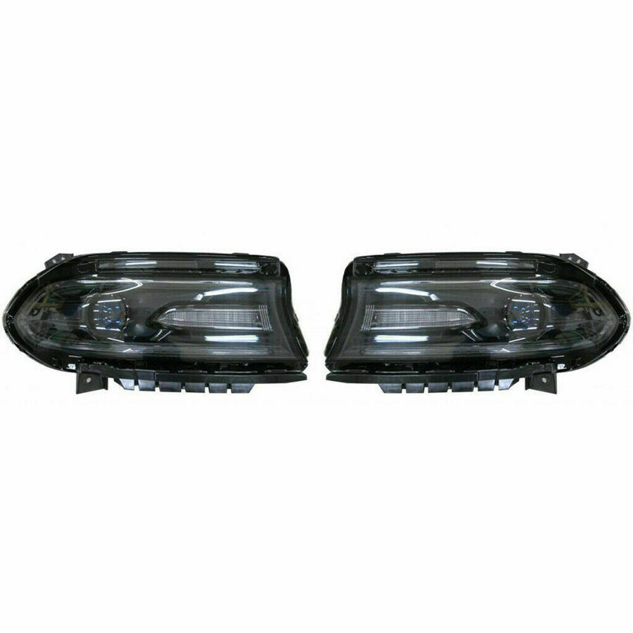 Projector Head Lights Front Lamp Set LED DRL For 2015-2020 Dodge Charger
