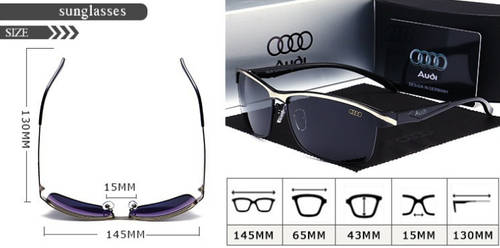 Audi Mens HD Polarized Sunglasses Color Lens 100% UV blocking Outdoor Sports