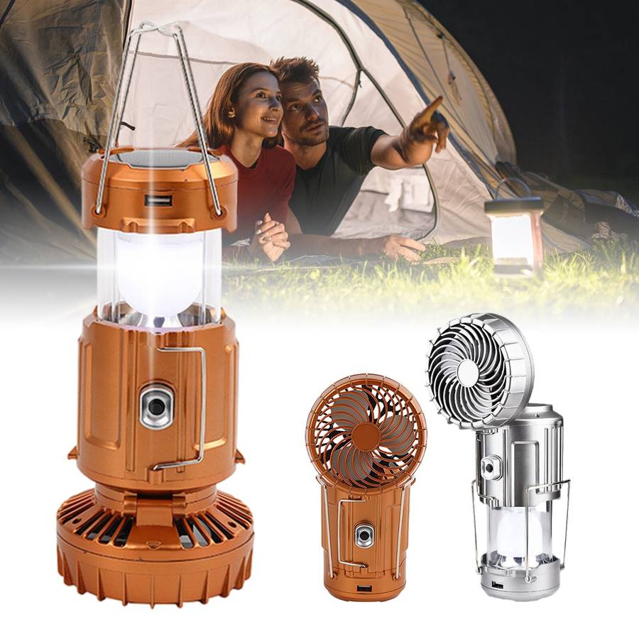 Solar FAN - with Solar panel charging Dual power