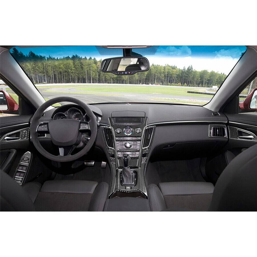 31Pcs Carbon-Fiber Full Interior Decorative Cover Trim For CTS 2008-13