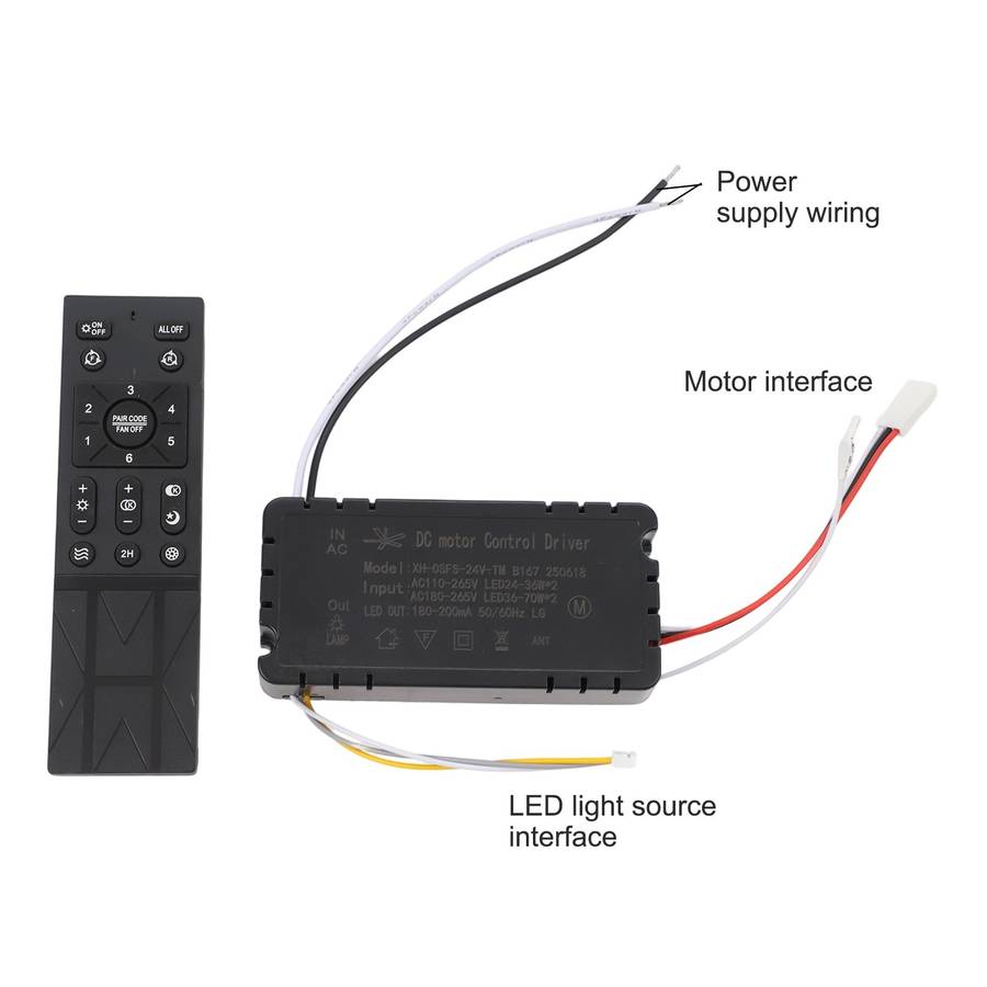 Ceiling Fan Light Remote Control With Flexible Speed Options And Battery Alerts