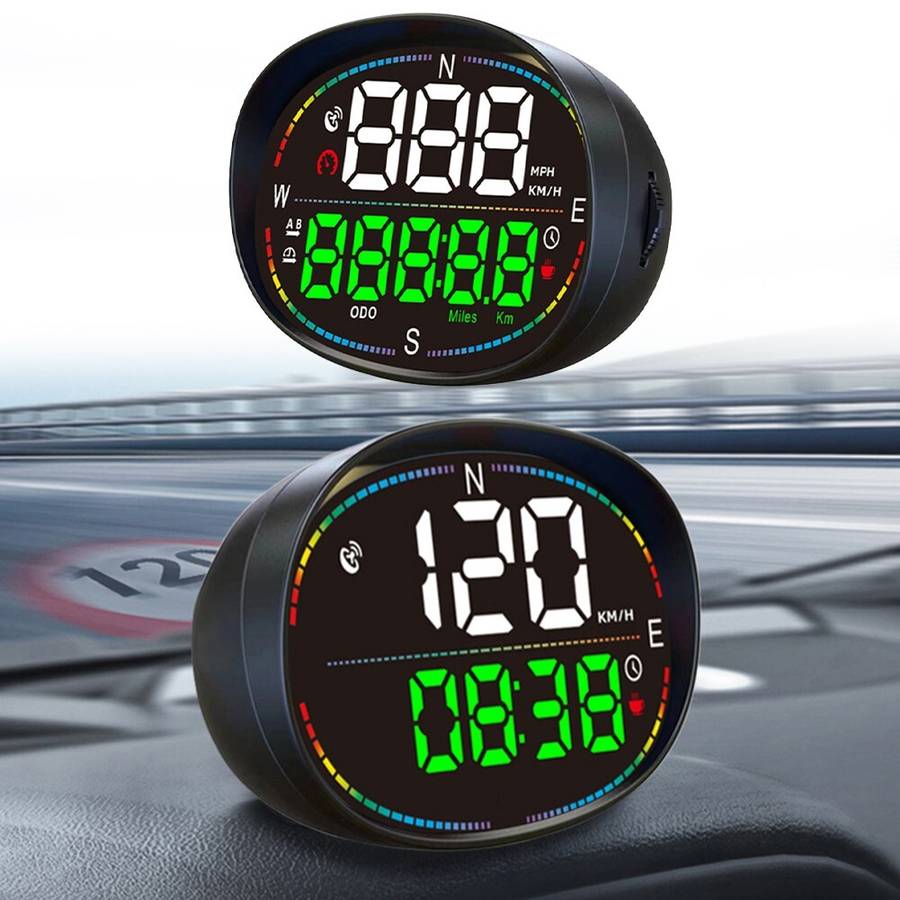 Portable GPS Speedometer Odometer Meter Sturdy Design Driving Times Display