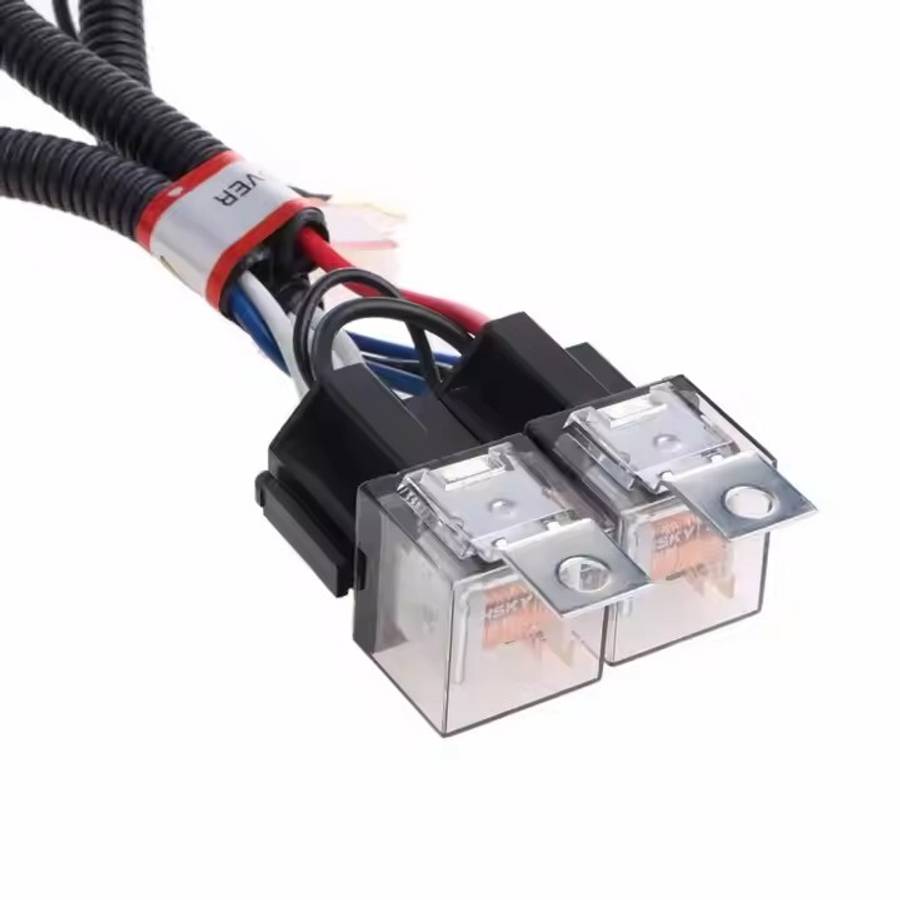 H4 Led Headlight Relay Wiring Harness Kit for H6054 H5054 H6054LL 6014 6052 6053