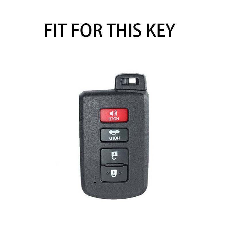 Brown Leather Remote Key Cover Case Fob Fit For Toyota Tacoma Highlander