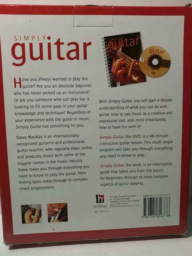 Simply Guitar box set-64 pg colour book & 48 minute DVD