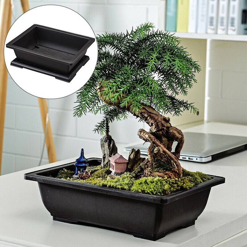Large Size Flower Pot Rectangle Bonsai Nursery Balcony Garden Container