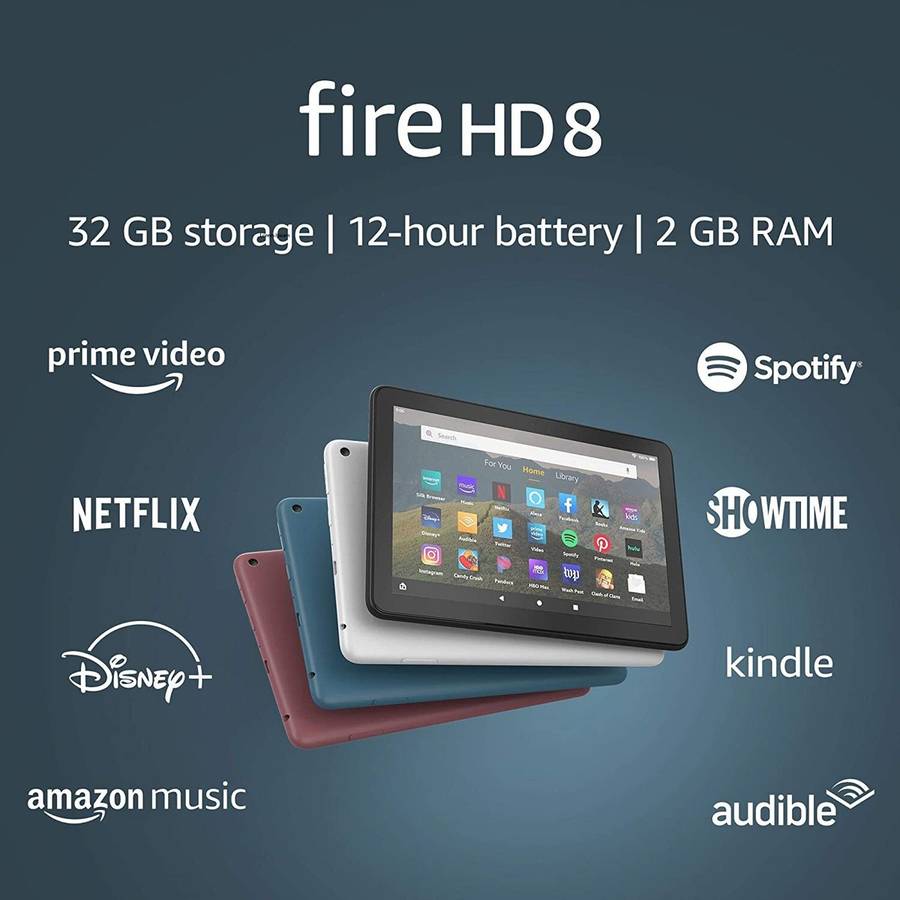 Amazon Fire HD 8 Tablet | 32GB Wi-Fi 8 Inch - Plum / Red
