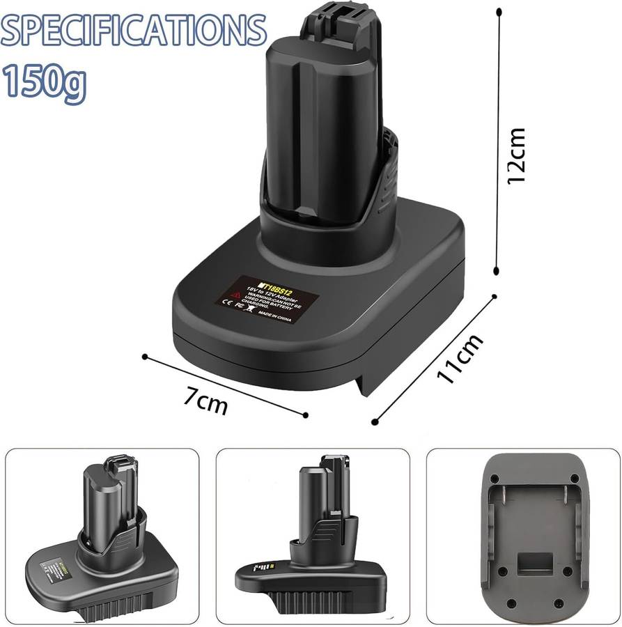 Adapter for Makita 18V Li-ion Battery Converter to for Bosch 12V Power tools
