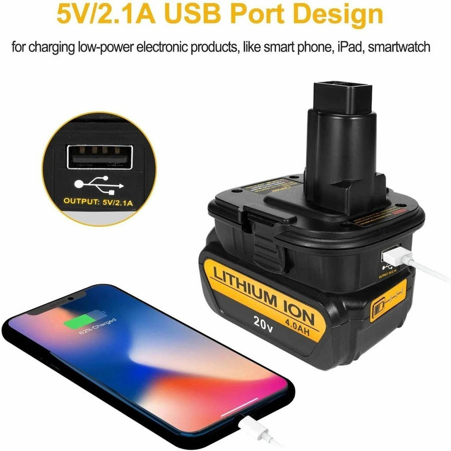 Converter For Dewalt Battery Adapter For Milwaukee 18V To For Ryobi 18V DM18RL