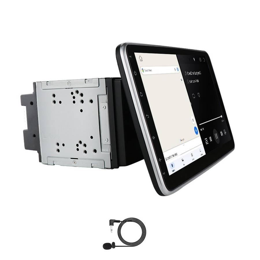 2DIN 10.1" Rotatable 8+128GB Android 12 CarPlay Car Stereo GPS Radio RDS WiFi BT