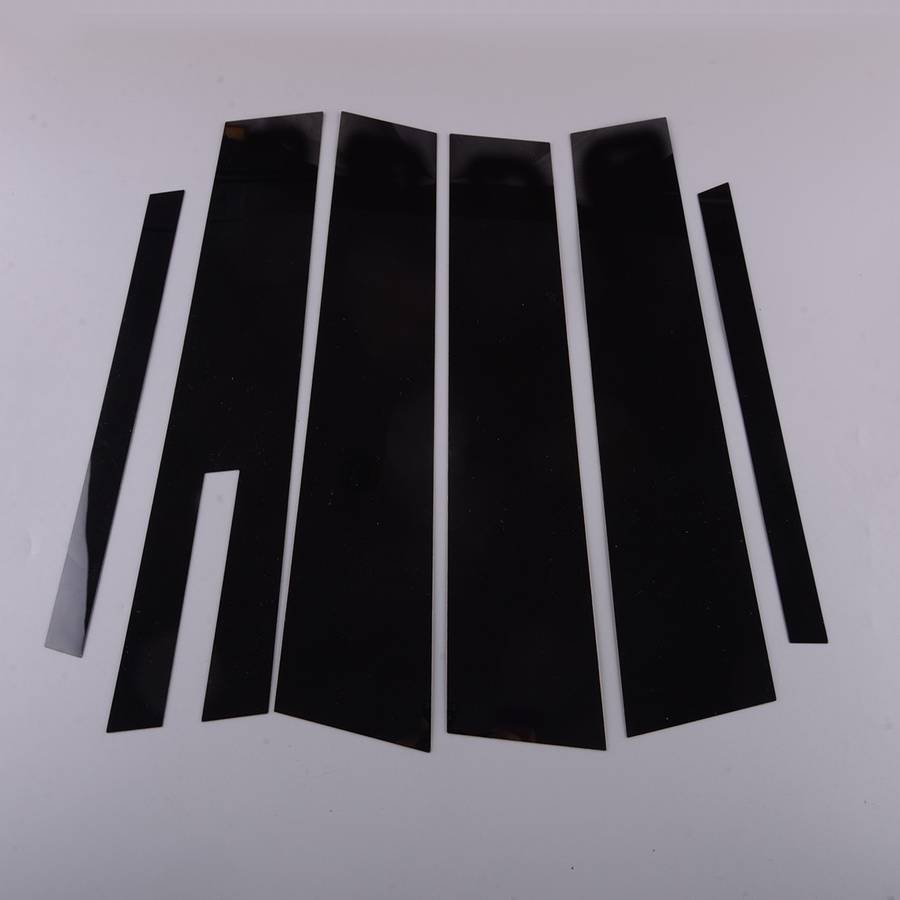 6pcs Gloss Black Door Pillar Posts Cover Trims Fit For Ford Taurus 2010-2019