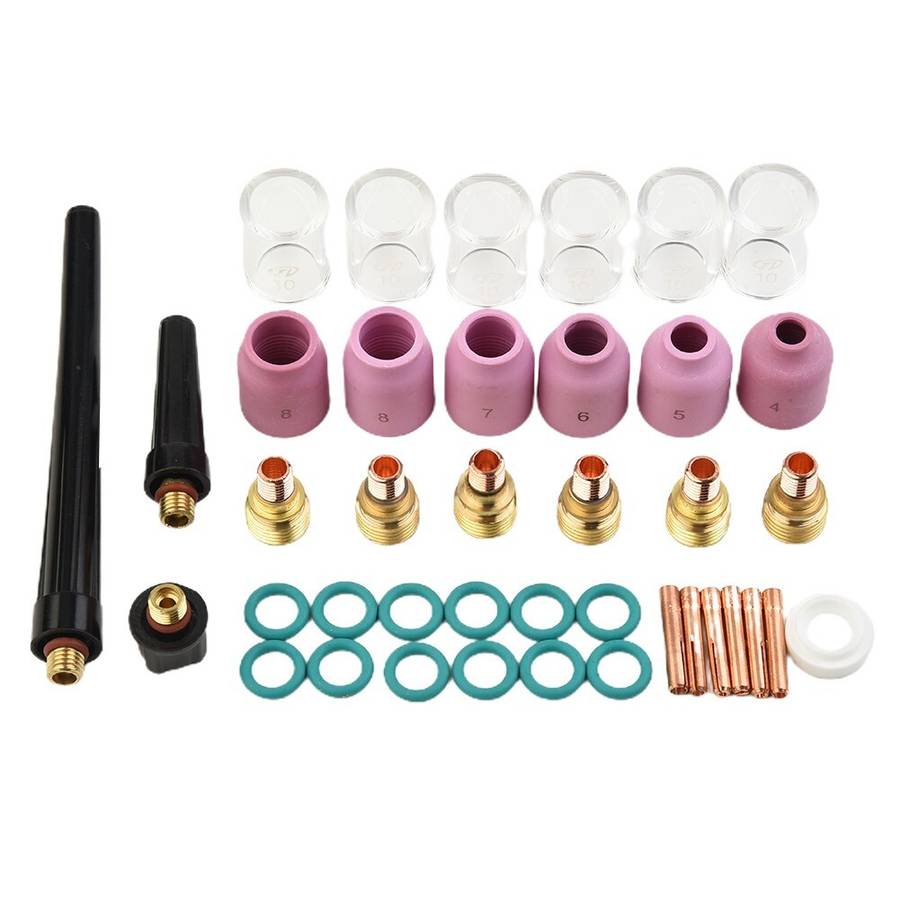 40x/set TIG Welding Torch Collet Gas Lens Glass Cup Kit For WP-9/20/25