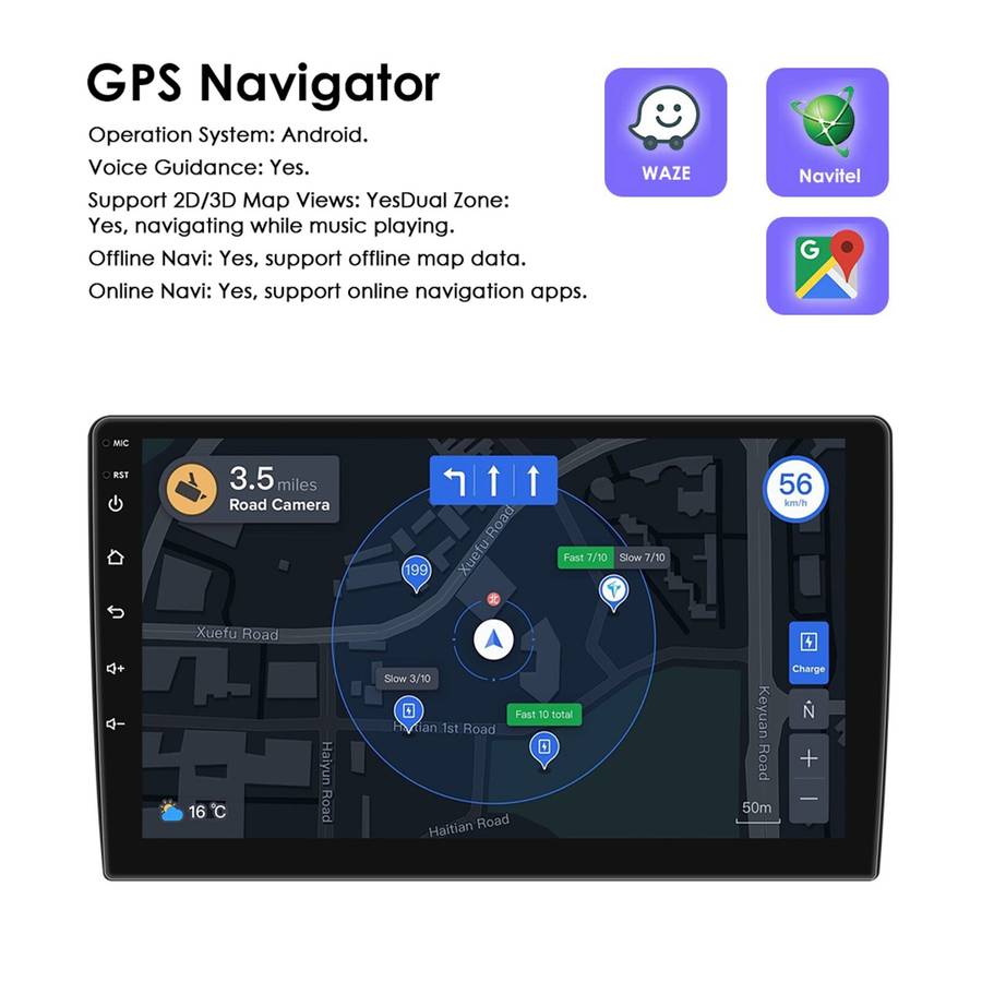 10.1" Android 13 Car Stereo Radio Player For Hyundai Creta IX25 2015-2019 RDS BT