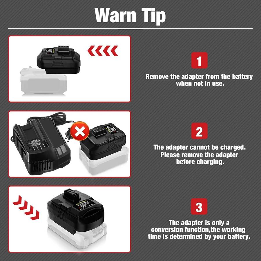 Adapter for Craftsman 20V Li-ion Battery Converter to for Ryobi 12V Power tools