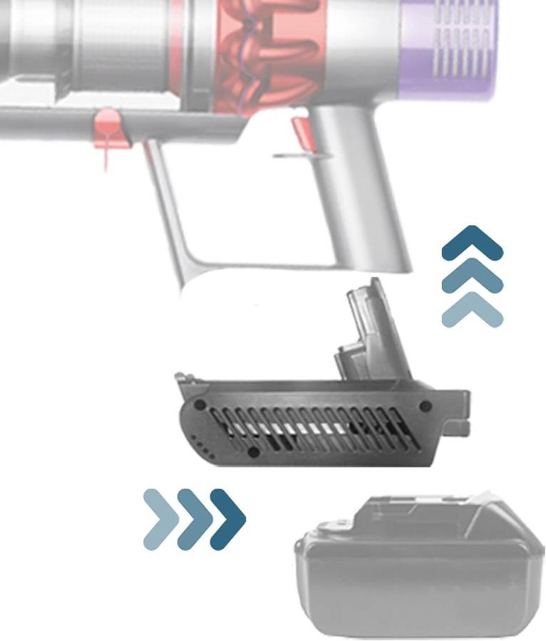 V10 Adapter for Makita 18V Battery Convert to for Dyson V10 SV12 Vacuum Cleaner