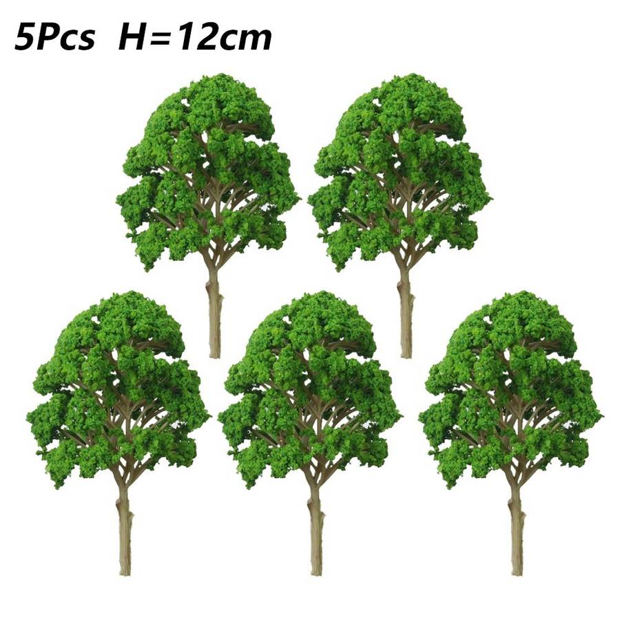 HO OO Scale Model Train Landscape 5X Trees For Diorama Scenery Display