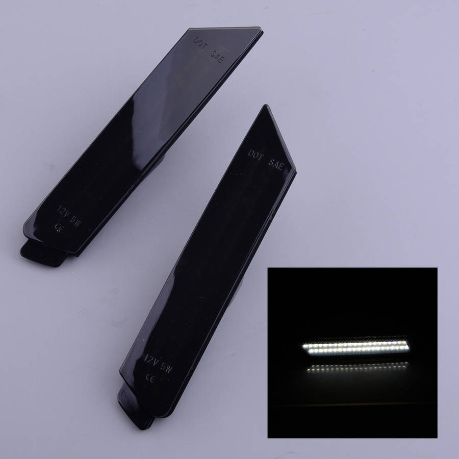 2Pcs Front Bumper LED Side Marker Light Lamp Fit For Chevrolet Camaro 2010-2015