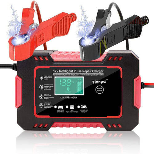 12V 6A Battery charger Intelligent Pulse Repair Lead Acid  2-100Amps