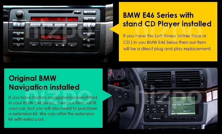 For BMW E46 320/325i/328i 7" Android 12 Car Radio SWC GPS Navigation Stereo WIFI