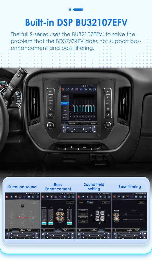 8+128G 9.7"Android Carplay Radio Stereo For Chevrolet Silverado GMC Sierre 14-18