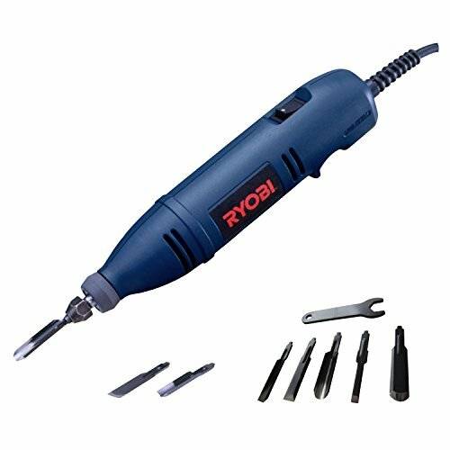 RYOBI DC-501F Electric Chisel Wood Carving  with 5 blades set from JAPAN