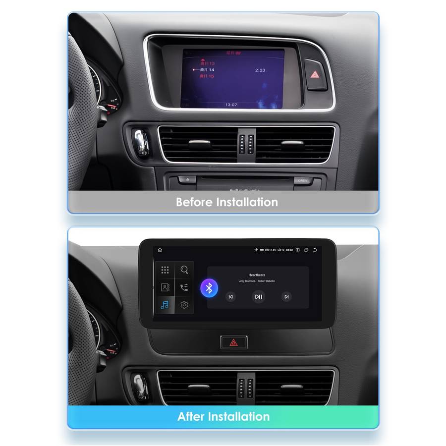 Wireless CarPlay Radio 10.33" for Audi Q5 2009-15 Android 12 Car GPS WiFi Player