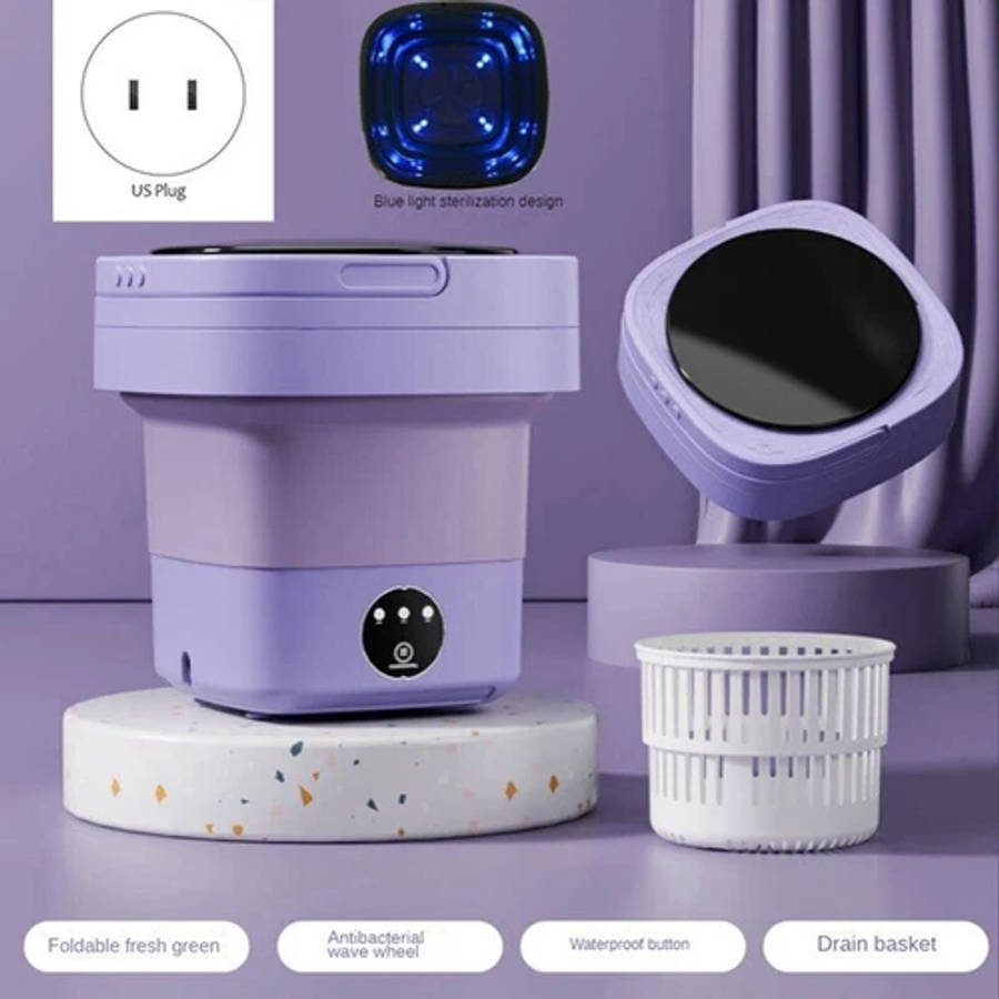 Mini Washing Machine 8L Folding Portable Sterilization Drying Laundry Machines
