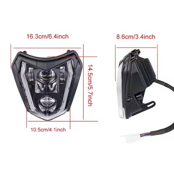 LED Headlight H/L beam DRL For KTM EXC XCW SX 125 250 350 450 500 SMC-R 690