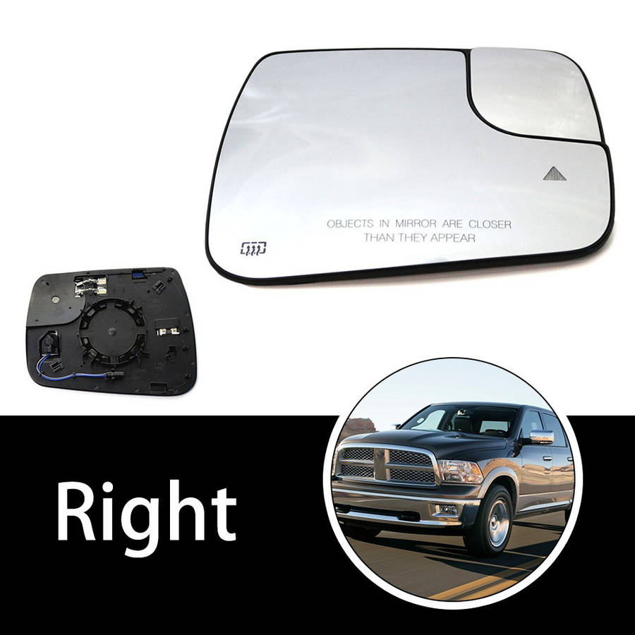 Blind Spot+ Heat Exterior Mirror Glass Right For Dodge For Ram 1500 2500 19-2022