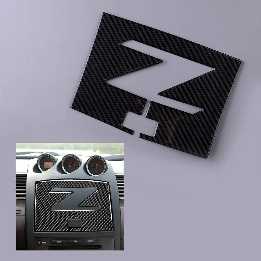 Fit For Nissan 350Z Z33 2003-2009 Carbon Fiber Navigation Cover Box Dash Trim