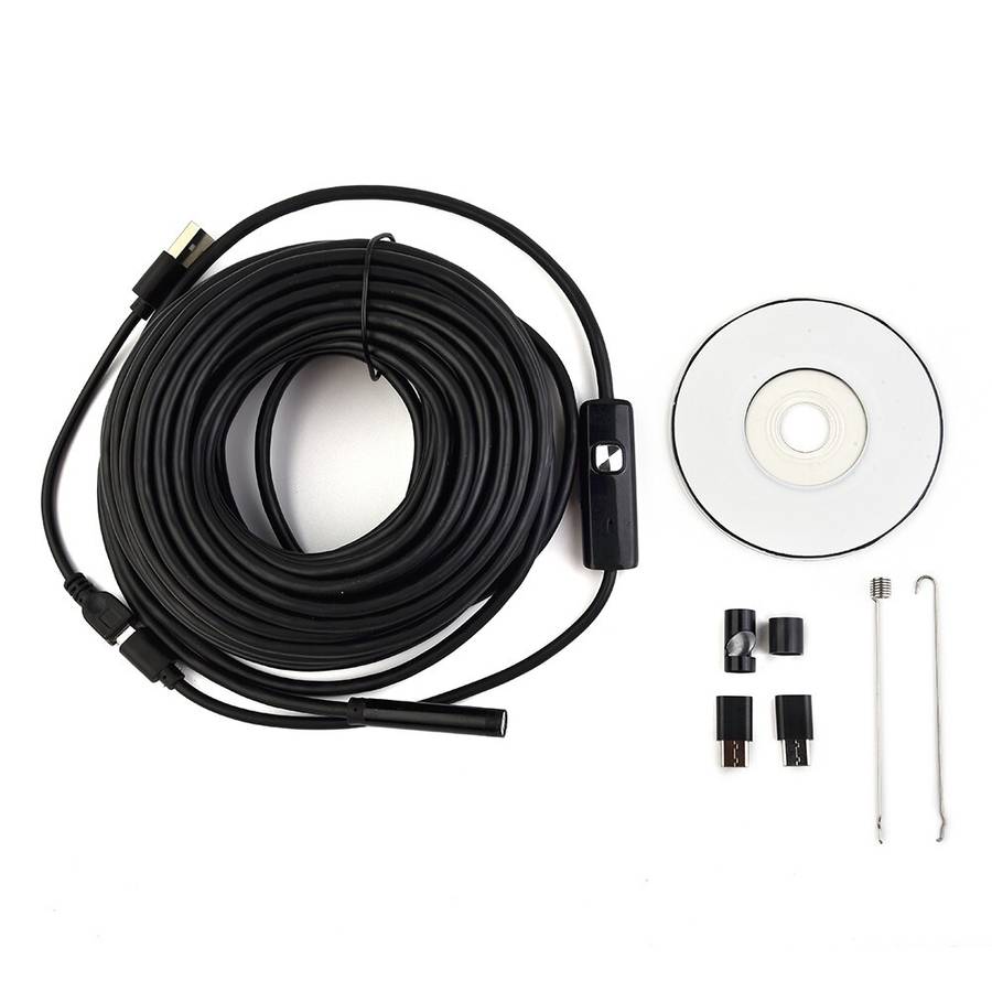 15m/50 Pipe Inspection Camera Video Ft Sewer Drain Cleaner Waterproof