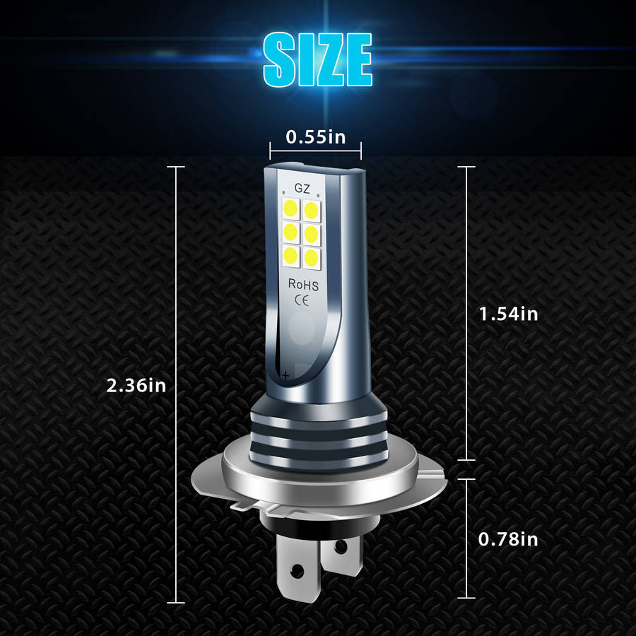 4x H7 LED Headlight Bulb Kit High Low Beam 220W 60000LM Super Bright 6000K White
