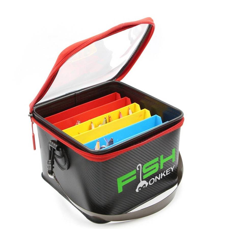 48 Slot Squid Jig Case EVA Fishing Lure Storage-Bucket Boat Tackle Bag-Container
