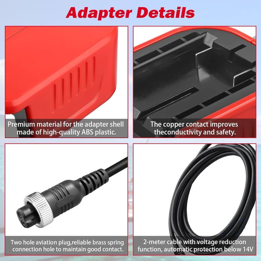 Electric Fishing Reel Batterty Adapter for Craftsman 20V Work for Shimano 14.4V